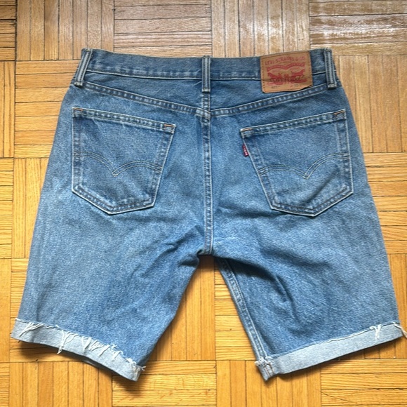 Levi’s Strauss & Co 511 Cutoff Shorts Size 33 Blue Jeans Red Tab - Picture 3 of 12